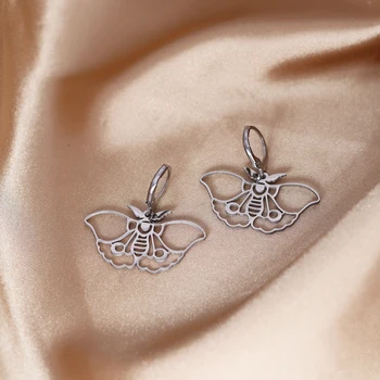 Подвеска-бабочка CHENGXUN, серьги-кольца с лунным мотыльком, простые ювелирные изделия, подарки на день рождения для женщин