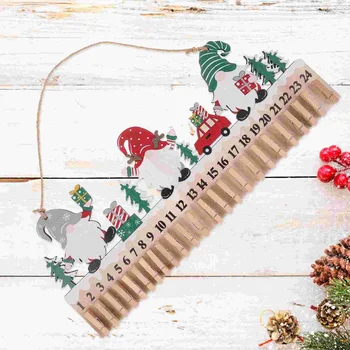Рождественский дверной декор, вывеска спереди, изящный подвесной календарь, вешалка, знаки, украшения на Рождество