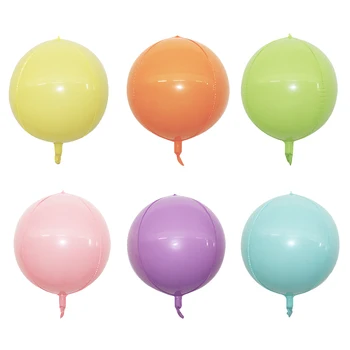 Круглые фольгированные шары 4D Macaron Розово-голубой пастельный воздушный шар на Пасху, День рождения, свадьбу, вечеринку в честь Дня рождения ребенка, Гелиевый Глобус