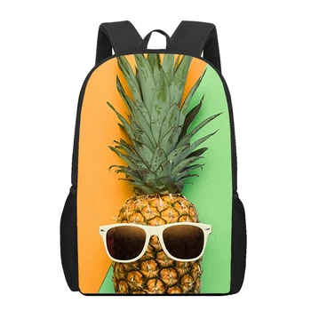 Креативный рюкзак с принтом фруктов Ананаса, детские школьные сумки, сумка для книг для мальчиков и девочек, Повседневные рюкзаки для подростков, повседневный рюкзак через плечо