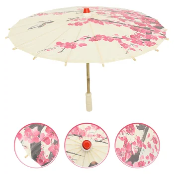 Зонт бумажный зонтик Китайский Японский Масляный свадебный Винтажный цветок Вишни Реквизит в восточном Стиле Танцующие азиатские женщины Зонты