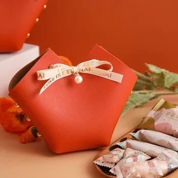 Оптовая коробка для упаковки конфет, Кожаная сумочка, подарочная коробка, упаковка для свадебной вечеринки, сделай САМ, Новая креативная сумочка, высококачественная упаковочная коробка