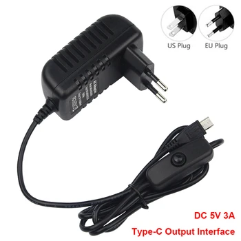 Универсальный Источник Питания 5V 3A USB C Адаптер Зарядное Устройство Type C Адаптер Переменного Тока 100-240 В Adaptador Для Raspberry Pi 4 Model B 4B EU US Plug