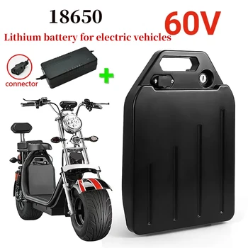 Литиевая батарея для электромобиля, водонепроницаемая батарея 18650, 60 В 40 Ач для двухколесного складного электрического скутера Citycoco, велосипед + зарядное устройство