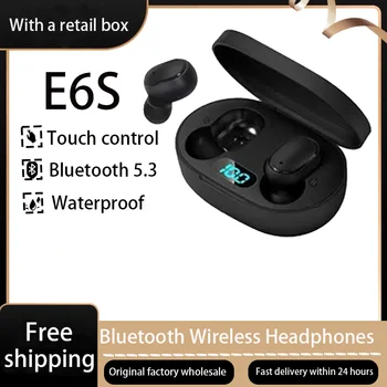 Оригинальные Наушники TWS E6S Bluetooth Со Светодиодным Дисплеем, Беспроводные Наушники С Шумоподавлением, Bluetooth-Гарнитура Для Xiaomi Redmi