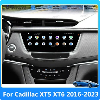 Мультимедийный Плеер 8 Core Для Cadillac XT5 XT6 2016-2022 2023 Обновление 128 ГБ Беспроводной CarPlay Android Автоаудио Стерео GPS Плеер