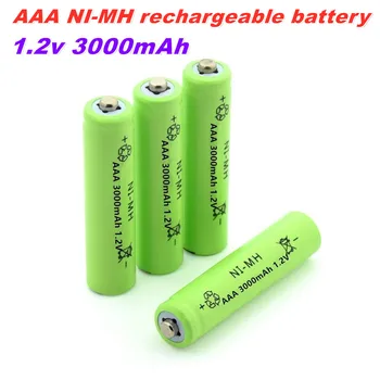 100% Новый аккумулятор 1,2 В NIMH AAA 3000 мАч перезаряжаемый аккумулятор ni-mh аккумуляторы AAA аккумуляторная батарея для игрушки с дистанционным управлением