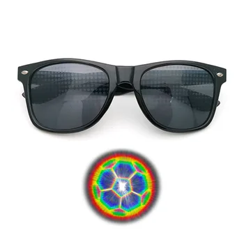 Модные футбольные эффекты в форме фейерверка Солнцезащитные очки Женские Огни Меняют разные формы Ночью Дифракционные Очки Подарок для мальчиков