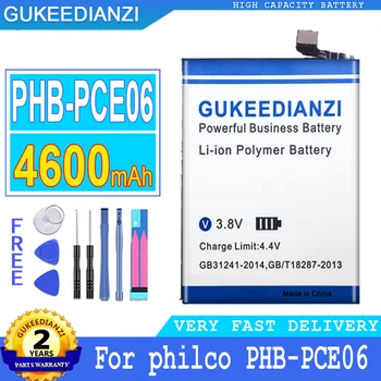 Аккумулятор GUKEEDIANZI емкостью 4600 мАч PHBPCE06 для мобильного телефона philco PHB-PCE06 большой мощности Bateria