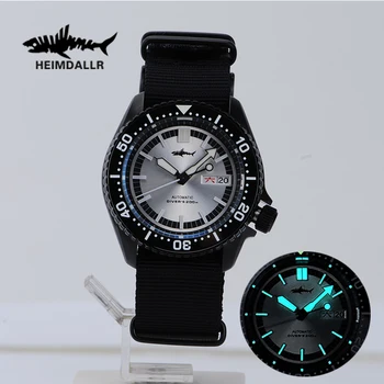 Heimdallr SKX007 Роскошные мужские часы с двойным календарем и датой NH36 Сапфировые автоматические механические часы 20 бар Водонепроницаемые светящиеся