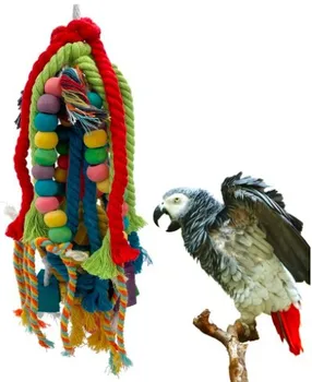 Товары для домашних животных Игрушки для укуса птицы Попугай Игрушки для укуса Серого Попугая Дерево Оптом Игрушки для птиц из Жемчуга Будды