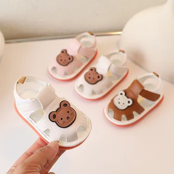 Детские сандалии Летняя Новая детская обувь для прогулок для мальчиков и девочек 0-1-2 лет на мягкой подошве Baotou