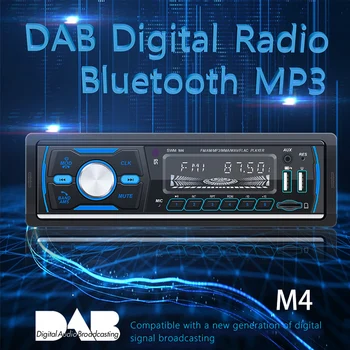 Автомобильное радио 1Din12V 60 Вт * 4 FM-Антенны DAB HD В приборной панели, Автомобильная стереосистема FM/ AM / RDS Для громкой связи, 2 USB/ TF/AUX Bluetooth-вызова/Музыки