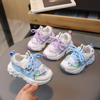 2023 Осенние Новые Детские Кроссовки Универсальная Повседневная обувь Для мальчиков И девочек Корейские кроссовки Для Бега Дышащая обувь Tenis кроссовки