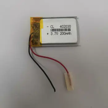 3,7 В 2 провода 402030 литиевая батарея емкостью 200 мАч с платой защиты, используется для Bluetooth MP4 1 шт./лот