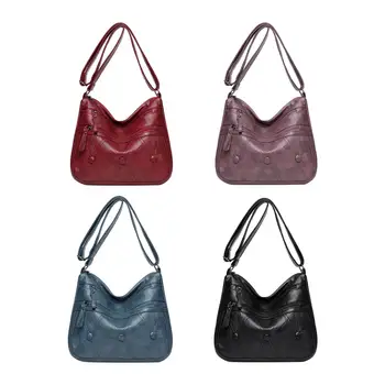 Высококачественная женская сумка через плечо, кошелек, регулируемый ремешок, искусственная кожа, сумочка с несколькими карманами, Женская сумка большой вместимости