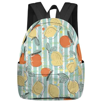 Линейка оранжевых цветных блоков, рюкзаки с накладными листьями, изготовленные на заказ Студенческие школьные сумки, рюкзак для ноутбука, Мужские, женские, дорожные Mochila