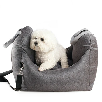 Переносное автокресло для домашних животных для путешествий на свежем воздухе со съемным ковриком и ремнем безопасности