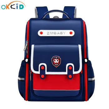 Рюкзак для начальной школы OKKID для мальчика 6-12 лет, детская сумка для книг, детский школьный рюкзак в английском стиле, светящийся рюкзак