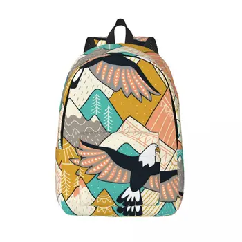 Рюкзак для ноутбука, уникальная школьная сумка с этническими горами и орлами, прочный студенческий рюкзак для мальчиков и девочек, дорожная сумка