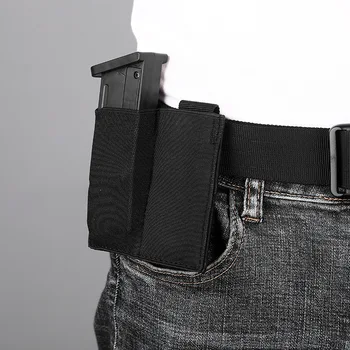 Тактический двойной подсумок Molle с открытым верхом, эластичный держатель сумки на талии, высокоскоростная кобура для пистолета калибра 9 мм.45