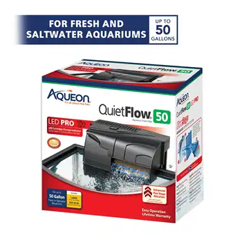 Aqueon QuietFlow LED PRO Aquarium Power Filter Размер 50