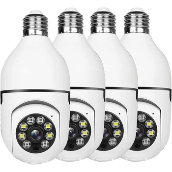 Наружная камера видеонаблюдения с лампочкой из 4 предметов, розетка Wi-Fi 2,4 G, камера безопасности