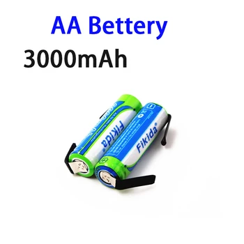 100% AA Akku 1,2 V 3000mAh NiMH 14430 Batterie mit Solder Pins für DIY Elektrische Rasierer Zahnbürste Spielzeug