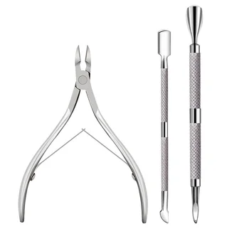 Инструмент для отшелушивания ногтей, три набора современных ножниц для отшелушивания из нержавеющей стали, ножницы для кутикулы