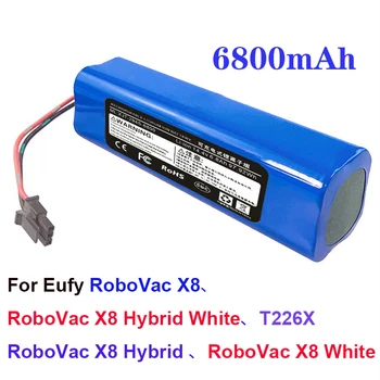 Литий-ионный аккумулятор емкостью 6800 мАч Для пылесоса Eufy RoboVac X8, RoboVac X8 Hybrid, RoboVac X8 White, RoboVac X8 Hybrid White, T226X