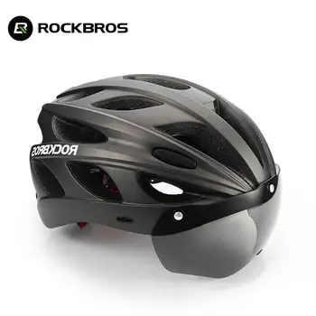 Rockbros оптом Цельнолитые велосипедные шлемы для езды на электроскутерах со съемными линзами Ciclismo