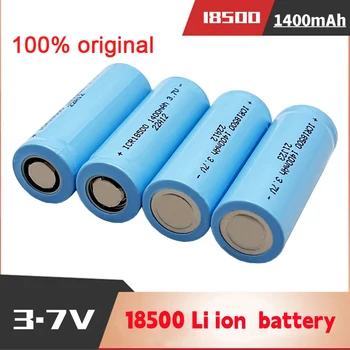 100% оригинальная литий-ионная аккумуляторная батарея 18500 3,7 В 1400 мАч, используется для фонариков, батареек дистанционного управления, бритв