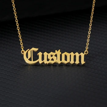 Изготовленное на заказ Простое именное ожерелье 2023, Персонализированное ожерелье с золотыми буквами из нержавеющей стали Для женщин, Ювелирные подарки