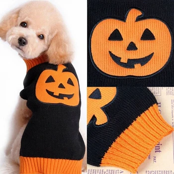 Одежда для домашних собак на Хэллоуин, теплые удобные толстовки для маленьких собак, свитер для щенков