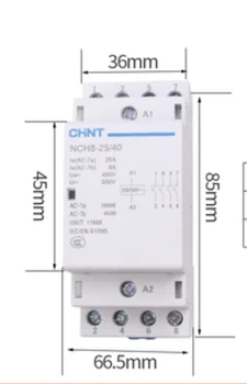 1 шт. Новый бытовой контактор переменного тока CHINT NCH8-25/40 25A 220V Бесплатная доставка