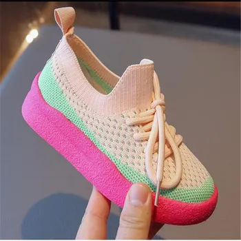 Детские кроссовки для девочек 2023, модная школьная повседневная обувь ярких цветов, дышащая сетчатая детская теннисная обувь для мальчиков, Zapatillas