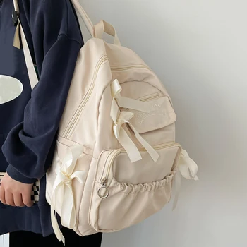 Новые модные детские школьные сумки с галстуком-бабочкой, портативные рюкзаки, детские дорожные рюкзаки, Милый рюкзак для школьных книг для мальчиков и девочек, нейлон