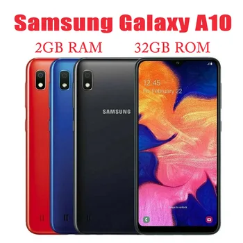 Разблокированный Samsung Galaxy A10 A105FN / DS Глобальная Версия с двумя Sim-картами Оперативная память 2 ГБ Встроенная память 32 ГБ Восьмиядерный 6,2 