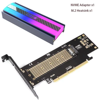 Адаптер PCIE Для M.2 NVMe SSD M2 PCIE X4 PCI-E PCI Express M Key Raiser для 2230 2242 2260 2280 22110 SSD с Алюминиевым Радиатором
