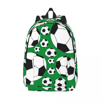 Школьный рюкзак Студенческий рюкзак Футбольные Мячи Спортивный футбольный узор Наплечный рюкзак Сумка для ноутбука Школьный рюкзак