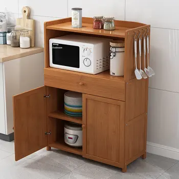 Современный кухонный шкаф с деревянными панелями для кухонной мебели, шкафчик для хранения, Креативные дизайнерские бытовые кухонные шкафы в стиле ретро