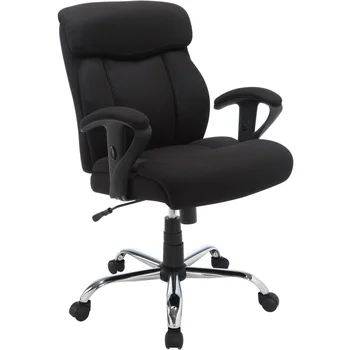 Офисное кресло Big & Tall Fabric Manager, весит до 300 фунтов, черный