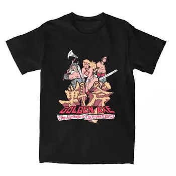Футболка Golden Axe для аркадных видеоигр, летняя мужская женская забавная винтажная футболка из 100% хлопка с круглым вырезом и коротким рукавом, футболка большого размера