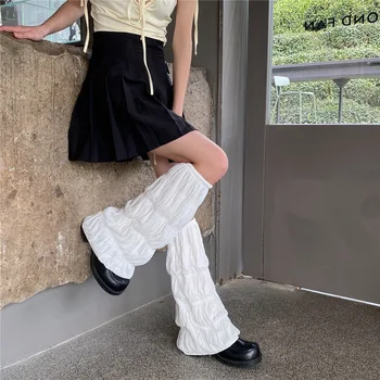 Широкие носки с длинными трубчатыми ножками, Толстые Черные Носки Hot Girl Japanese Trumpet Leg Sleeve Mid Tube Jk для икр