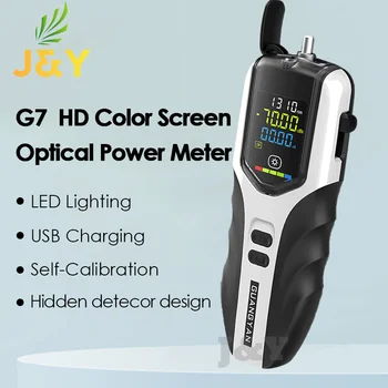 Измеритель оптической мощности G7 Высокоточный OPM Тестер оптического кабеля FTTH ЦветнойЖКэкран со вспышкой USB зарядка