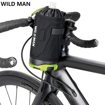 Держатель для велосипедной бутылки WILD MAN, Велосипедная сумочка, Съемный плечевой ремень, сумка для переноски бутылки с водой, Мотоциклетная сумка, Аксессуары для велосипеда.