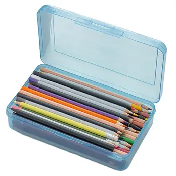 Прозрачный пенал, многофункциональный ящик для хранения карандашей, универсальный прозрачный органайзер для студентов, прочный для мальчиков