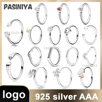 R16 2021 Damen Vielzahl von 925 Edelstein Ringen Sterling Silber Hochwertiger Luxus Schmuck