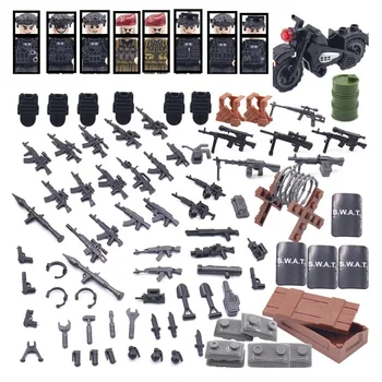 Военные спецназовцы Солдаты спецназа Оружие Фигурка MOC Блоки Набор кирпичей Классические модели оружия Строительные наборы Развивающие игрушки для детей
