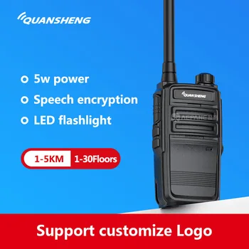 quansheng E99 5 Вт портативная Рация дальнего действия UHF 400-470 МГц 16-канальный двухсторонний радиоприемник ham fm-радиоприемник с фонариком